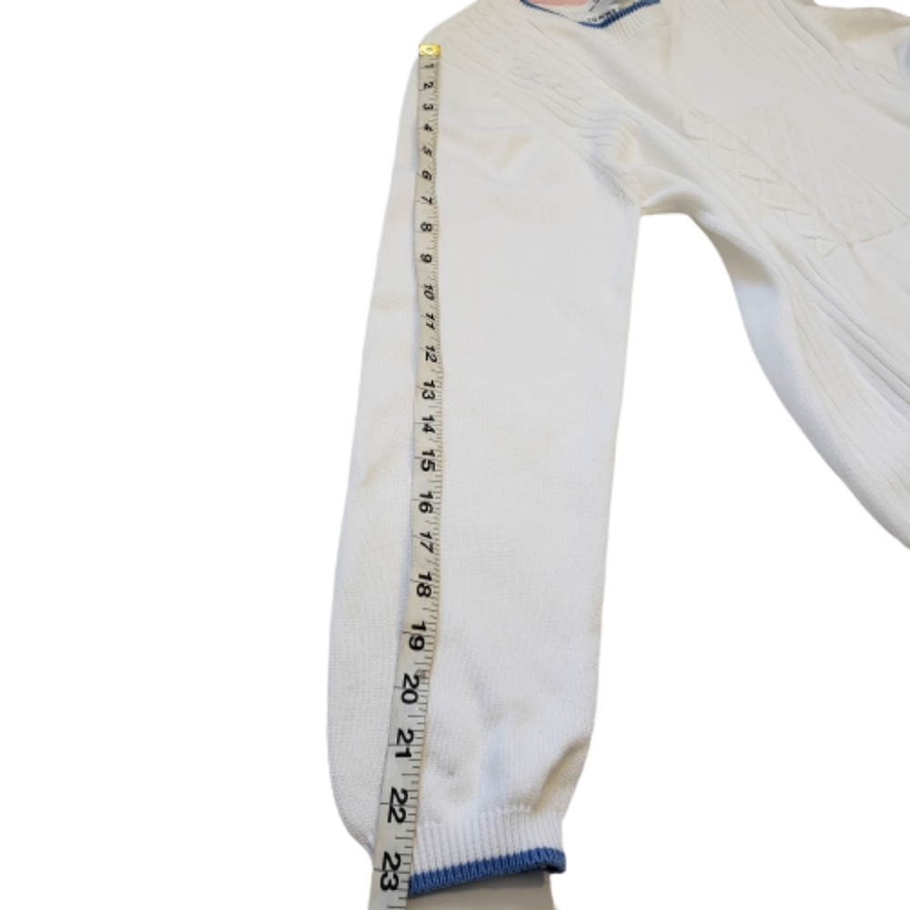 Vintage Tommy Hilfiger Golf Cotton Knit Cable Long Sleeve Sweater Size M - Picture 5 of 10